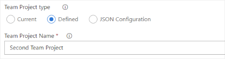 Team project configuration Team project configuration